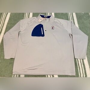 Peter Millar US Open Men's 3XL Gray and Blue Quarter-Zip Jacket